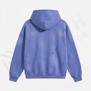 Sudadera con Capucha para Hombre, Otoño-Invierno, Nueva, Oversize, Estilo Vintage Desgastado, 100% Algodón Ecológico, Personalizable - Product Image 2