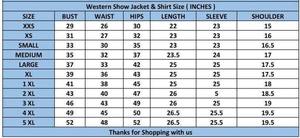 Vaquera hecha a mano Western Show Shirt Cintura alta Cierre de cremallera Tela de tafetán elástica transpirable para ropa de equitación - Product Image 5