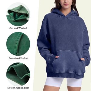 Vente en gros 4500G Sweat-shirt à capuche unisexe 100% coton mélangé Sweat-shirt thermique basique surdimensionné de haute qualité pour hommes pour l'hiver - Product Image 4