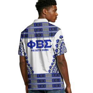 Polo Phi Beta Sigma 1914 en coton piqué 220 GSM, broderie chenille Divine Nine, vêtements universitaires premium pour fraternité grecque - Product Image 5
