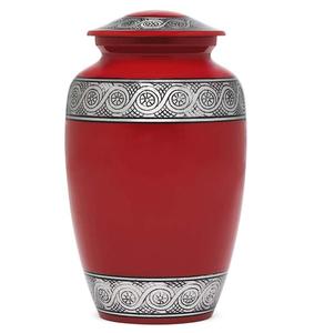 Urna Funeraria de Metal Grabada con Adhesivo de Flor Amarilla, Urna de Cremación de Latón/Aluminio para Cenizas Humanas de Adultos - Product Image 3