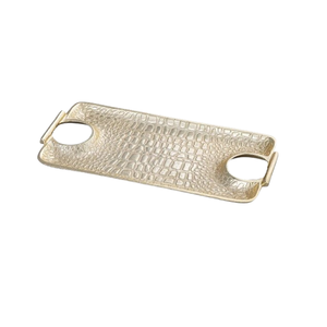 Plateau en aluminium au design moderne avec finition unique en laiton martelé Plateau de boules de chocolat pour les festivals et la maison Dernière version - Product Image 5