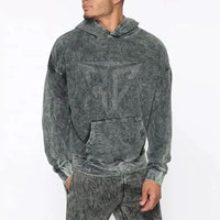 Ensemble survêtement homme hiver 2025 personnalisé avec logo, coupe ample, délavé à l'acide, respirant, grande taille, léger, séchage rapide, 100% coton