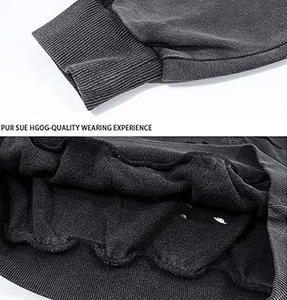 เสื้อมีฮู้ดแนวสตรีทแวร์วินเทจเสื้อฮิปฮอปปักลายขาดระบายความร้อน - Product Image 5