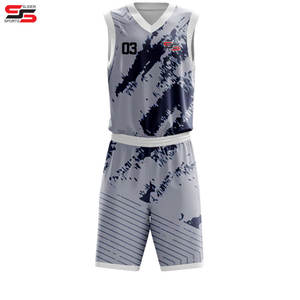 Personalizado último diseño baloncesto Jersey malla transpirable profesional partido grado tela Unisex Jersey Top baloncesto uniformes - Product Image 4