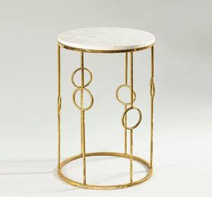 Mesa de aluminio de diseño moderno con elegante acabado dorado para interiores y exteriores para uso doméstico en restaurantes de hoteles - Product Image 5