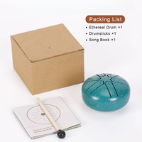 Fabricant d'instruments de percussion Handpan, vente en gros de mini-tambour à langue en acier de 3 pouces à 6 notes pour enfants, méditation, cadeau