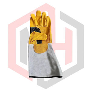 Gants de sécurité en cuir de vache résistant à la chaleur et aux déchirures, 7 oz, pour soudeurs, barbecue et fabrication métallique, antistatiques - Product Image 3