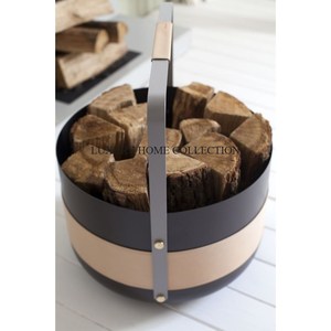 Long-lasting silver-plated metal charcoal bucket with unique handcrafted detailing perfect for rustic interiors - Product Image 2