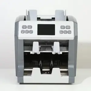 일본 품질 더블 CIS 2 포켓 통화 판별기 지폐 분류기 돈 가치 카운터 지폐 분류기 기계