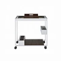 Chariot de bar roulant de luxe en céramique écologique fait main avec motif personnalisé, tendance, utilitaire et de style industriel pour fêtes