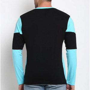Camiseta para hombre más vendida 100% algodón hecha a medida secado rápido y transpirable cuello redondo ropa deportiva con mangas largas - Product Image 4