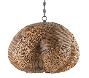 <b>Vintage</b> Style Rattan Hanging Pendant Natural Color Simple Pendant for Decorate Home Best Quality Hot Sale Indian Metal Pendant - Product Image 1