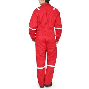 Combinaisons de sécurité en coton en gros d'usine 2025, faible MOQ, vêtements de travail, uniformes pour la construction, combinaison de travail rouge, combinaison de sécurité - Product Image 2