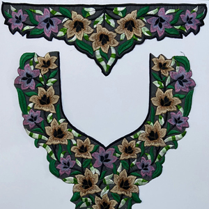 Patchs de col brodés en perles de cristal délicates pour mariées et tenues de soirée - Product Image 1