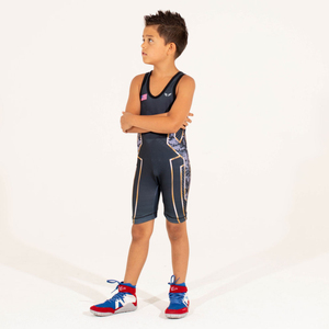 Combinaison de lutte pour enfants 2025, logo personnalisé, sublimation, vêtements de sport, musculation, combinaison de lutte pour enfants - Product Image 4