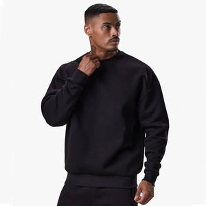 2024 hommes femmes français polaire sweat couleur unie 3D lettre motif à manches longues épaule tombante 100% coton pour l'hiver - Product Image 3