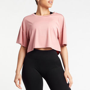 <b>Women's</b> Crop Top <b>T</b>-<b>Shirts</b> 2025 Hot Sale Summer Print Breathable Casual Spandex/Polyester Knitted <b>V</b>-<b>neck</b> Short Sleeve Regular Fit - Product Image 1