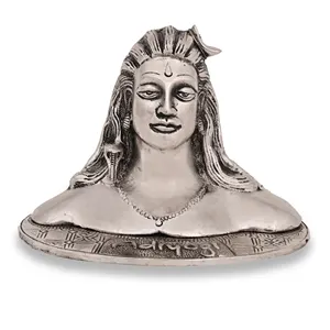 Baru Datang Logam Tuan Adiyogi Shiva Patung Mahadev Murti Idola Tuan Adi Yogi Shankar untuk Dekorasi Rumah & Kantor untuk Dekorasi
