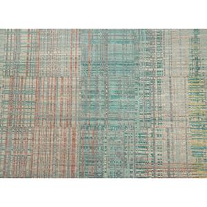 Alfombra Kavi Verde de Lana y Seda de Bambú Anudada a Mano, Unstring Srb(701), Diseño Abstracto para Uso Doméstico - Product Image 3