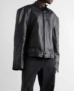 Blouson en cuir noir - Product Image 2