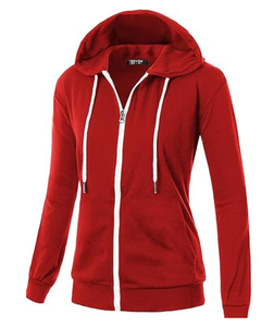 Sudadera elegante ligera con cremallera hecha a mano algodón poliéster manga larga capucha diseñada personalizar tamaño con tela de doble cara - Product Image 1