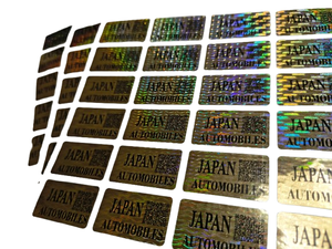 Etiqueta Holográfica de Aluminio Color Dorado con Impresión a un Color, Modelo P22, para Etiquetas de Embalaje y Protección de Marca - Product Image 2