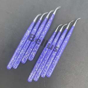 Pinzas de pestañas de acero inoxidable sostenibles, herramientas de extensión de agarre fuerte con aislamiento de etiqueta privada - Product Image 5