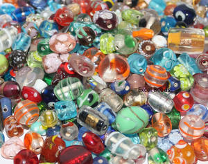 Paquets de 200 grammes de perles de verre assorties, mélange de perles en cristal et de perles en verre soufflé pour la fabrication de bijoux - Product Image 6