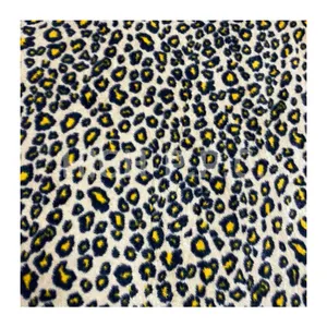 Velboa imprimé léopard 100% Polyester tissu Super doux DTY/FDY vente en gros tricoté Minky plaine pour jouets Textile à la maison