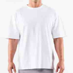 T-shirt surdimensionné 100% coton pour homme, manches courtes, imprimé graphique personnalisé, design vintage, coupe ample, style formel, tricot uni - Product Image 1