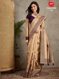 Saree en soie Kozi peint à la main au pinceau avec chemisier Banglory teint assorti Tissu d'art traditionnel élégant pour les femmes Saris doux - Product Image 2