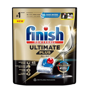 Finish Powerball Ultimate Plus All in 1 <b>Dishwasher</b> Capsules, 45 Count (Large Pack) - Product Image 5