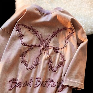 T-shirt en microfibre surdimensionné délavé à l'acide pour hommes personnalisé 100% coton épais vintage brodé Streetwear imprimé en 3D - Product Image 2