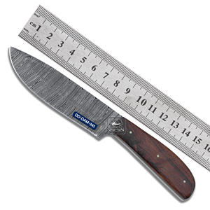 Customizable Handmade Hunting Knife DD-DAM-345 Damascus Steel Blade <b>Drop</b> Point Straight Edge Exotic Rosewood Handle Embossed - Product Image 1