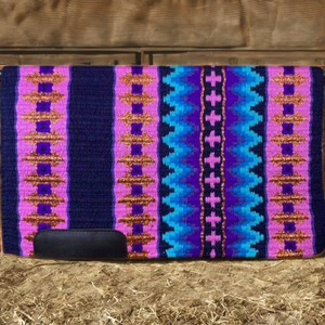 Manta de sillín de lana occidental y polialgodón de primera calidad para jinetes ecuestres en barril Racing Trail Riding Show Use - Product Image 2