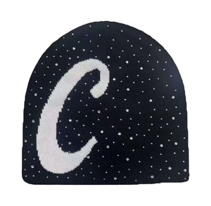 หมวกบีนนี่ไหมพรมเนื้อนุ่มแบบร่อง ประดับคริสตัลขนาดใหญ่ ระบายอากาศได้ดี สำหรับผู้หญิง ผู้ชาย และผู้ใหญ่ ขายส่ง ปี 2025 - Product Image 4