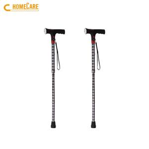 Bastón de Aluminio Ajustable y Versátil de 250 Libras con Punta de Goma, Mango en T, Linterna LED de Alta Potencia y Alarma - Product Image 4