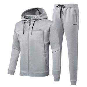 Traje de correr de color gris de tendencia para hombres y mujeres Los precios al por mayor más vendidos Traje de chándal personalizado para inviernos - Product Image 2