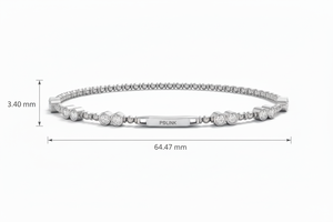 Brazalete de Oro de 14K con Diamantes Naturales en Engaste Pansak para Mujer - Product Image 2