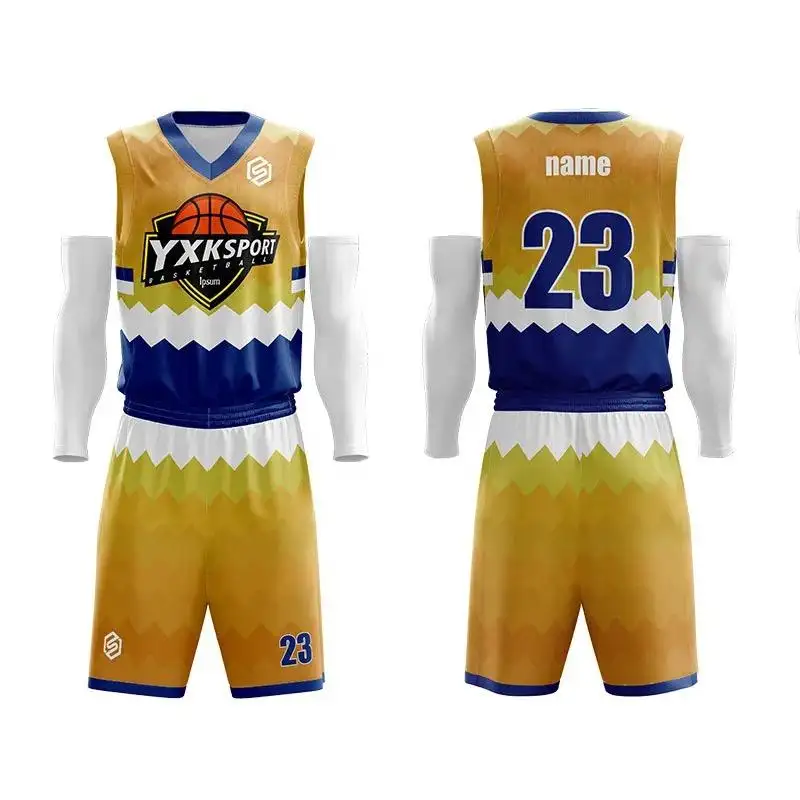 Personaliza tu propio equipo de baloncesto uniformes reversible baloncesto Jersey set 2024