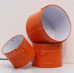 Jardinières en métal galvanisé pour décoration jardin Pots de fleurs avec poignées salon balcon bureau restaurant maison - Product Image 4