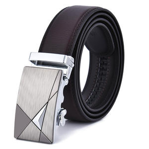 Ceinture en cuir et acier pour homme, prix d'usine, OEM, ODM, vente en gros, haute qualité, logo personnalisé |   Classique, décontracté et respirant - Product Image 5