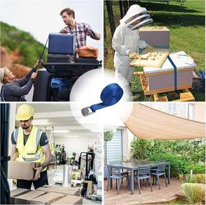 컬러풀 캠 버클 타이 다운 스트랩 강력한 래칫 벨트 메탈 버클 화물 스트랩 오토바이 자전거 트럭용 1인치 700kg 2미터 - Product Image 6