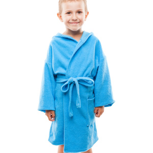 Albornoz personalizado hasta la rodilla con bolsillo lateral para niños exportador en India - Product Image 4