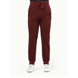 กางเกงจ็อกเกอร์ผ้าเฟรนช์เทอร์รี่แบบสบายๆ ผ้าฟลีซโพลีเอสเตอร์/คอตตอนเนื้อเบา มีเชือกผูกเอว ล้างแล้วสำหรับผู้ชาย - Product Image 1