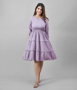 Robe mi-longue en coton imprimé bloc de main indienne nouvelle tenue d'été décontractée à la mode taille naturelle écologique pour la Saint-Valentin - Product Image 1