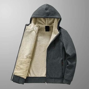 Custom Winter <b>Hoodies</b> Men <b>Sherpa</b> Fur Heavy Fleece <b>Lined</b> Hoodie Embroidery Warm Zipper Up Men's Clothing <b>Hoodies</b> Sweatshirts - Product Image 1