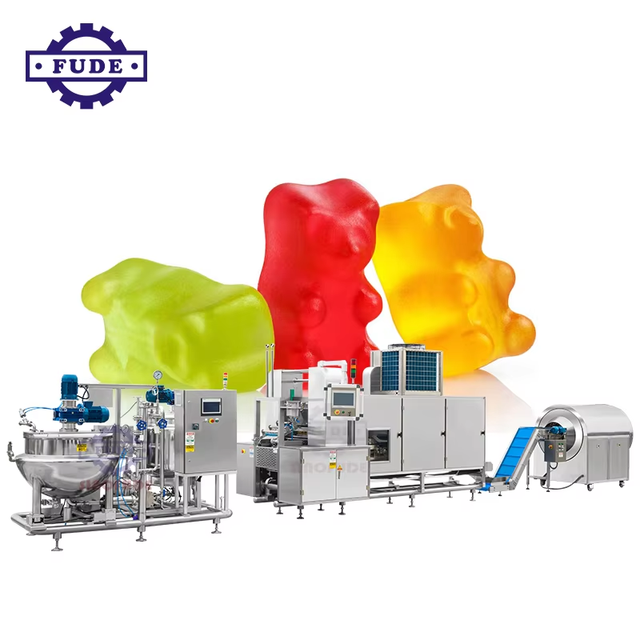 SINOFUDE Complete Automatic Soft Jelly Candy Molding Machine Depositor Automatic Starchless Gummy Candy Production Line