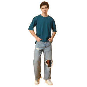 OEM de haute qualité T-shirt surdimensionné personnalisé pour hommes Col en O T-shirt vierge multicolore Créez votre propre design Idéal pour les looks décontractés - Product Image 3